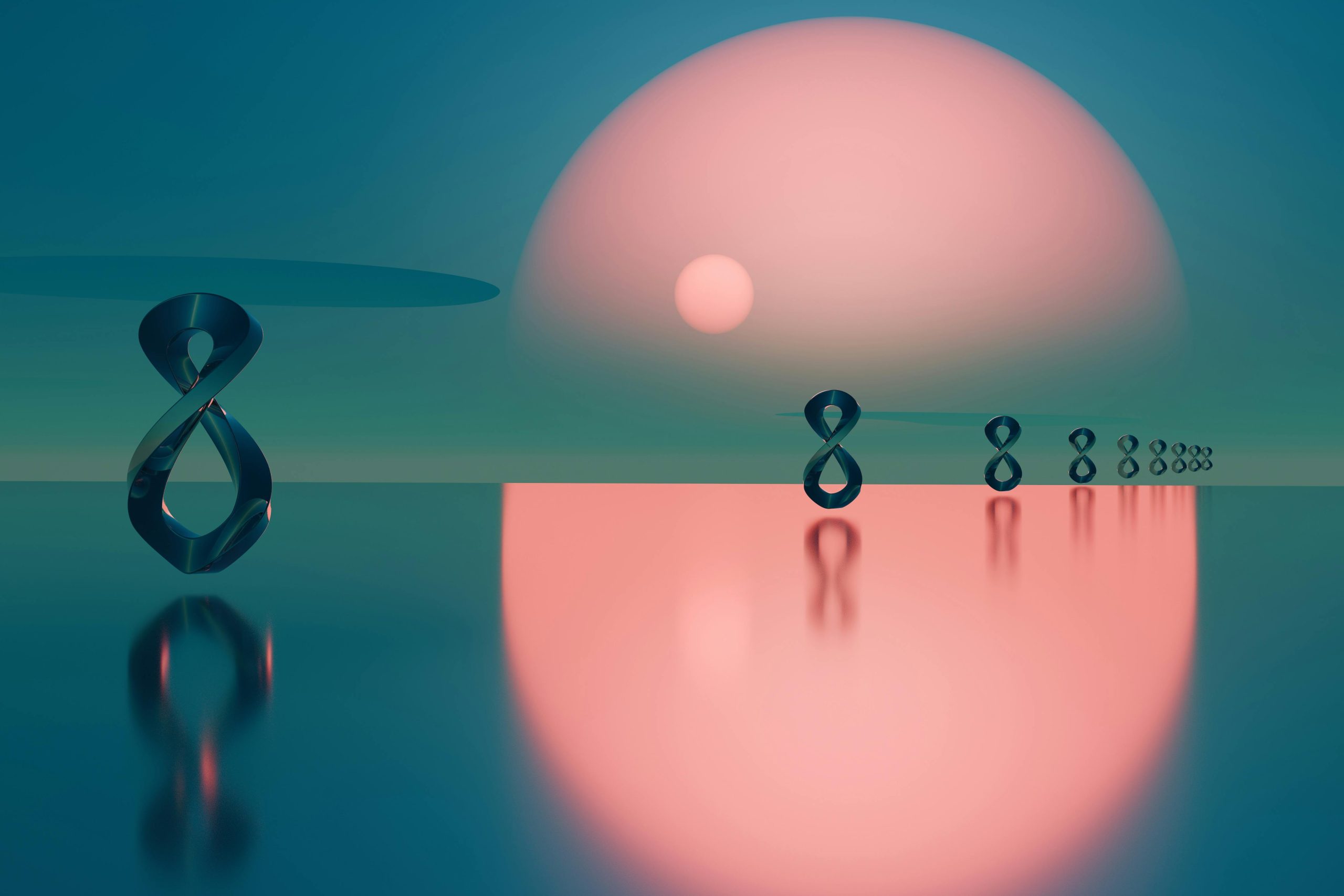 Abstract reflections at sunset