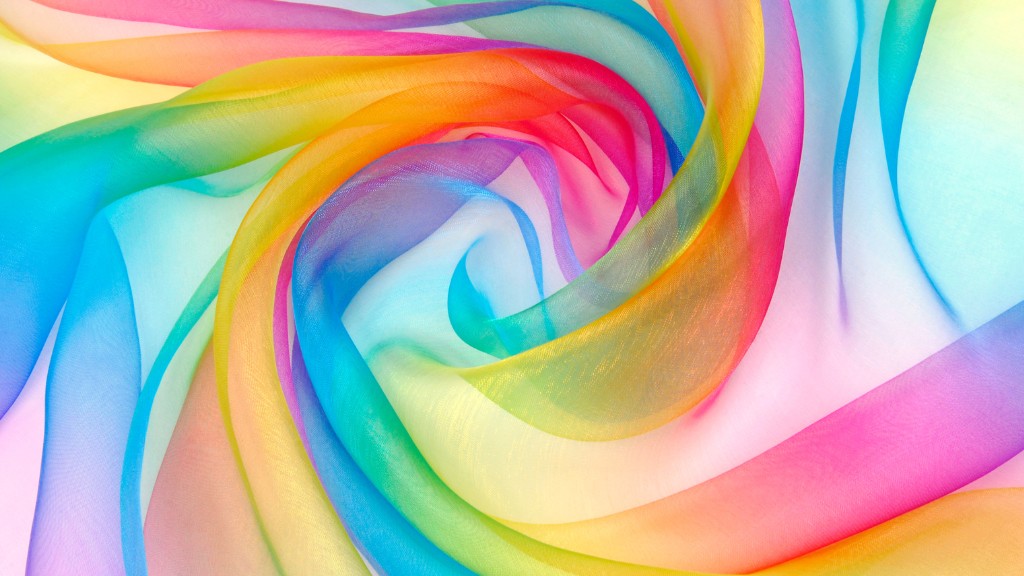 An abstract rainbow swirl illustration.