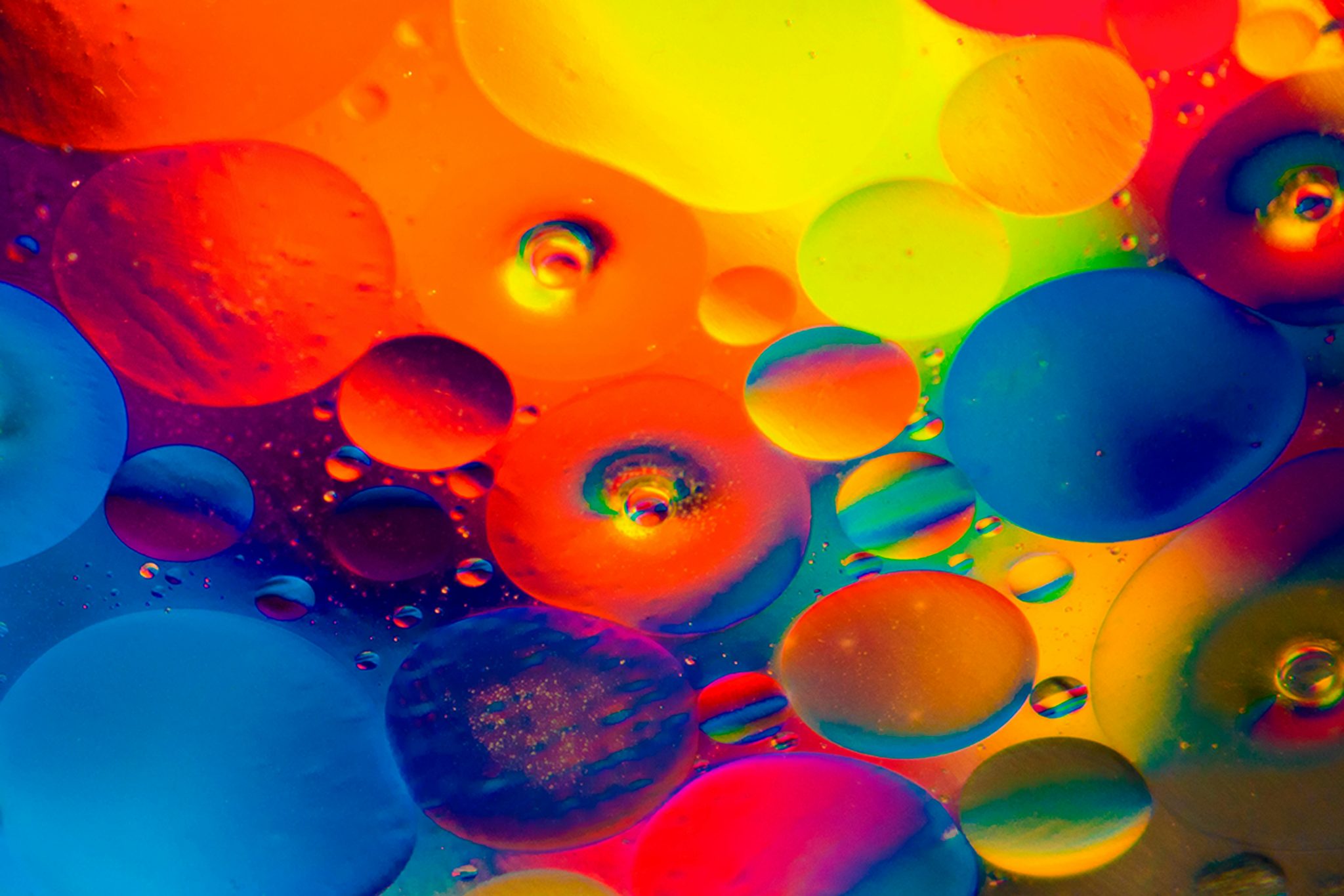 An image of colourful bubbles