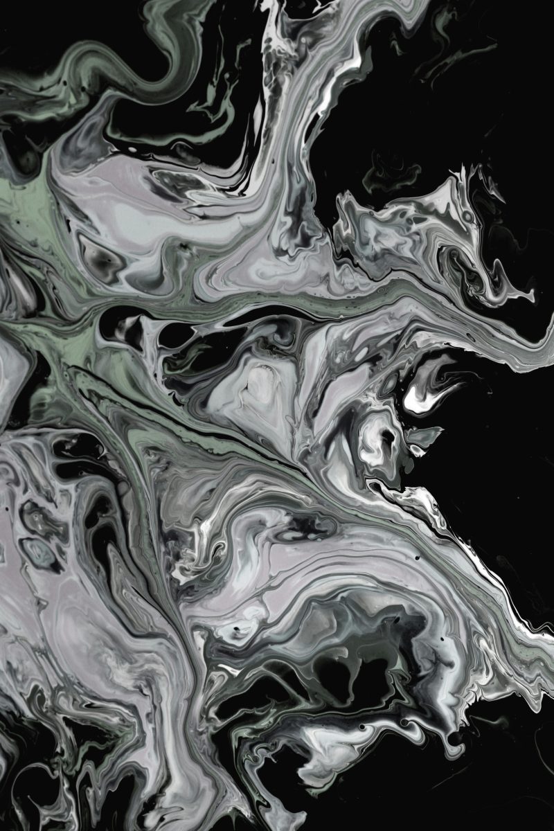 Abstract black and white marble texture art